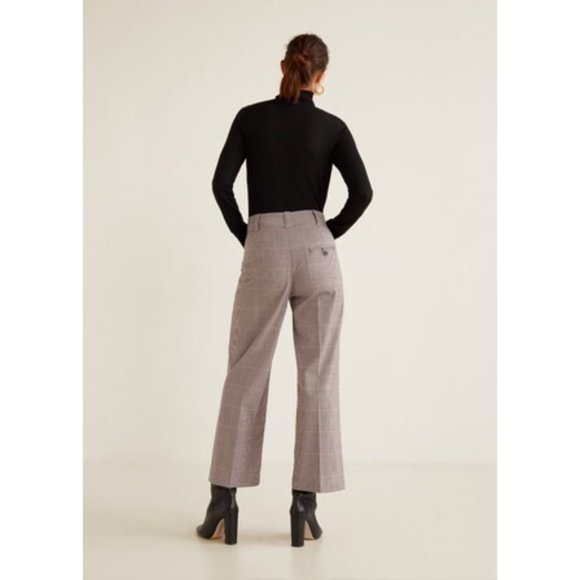 Mango Printed Plaid Pocket Trousers - Picture 3 of 10